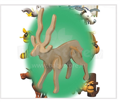 Woodcraft Art.MA1017 Koka 3D puzle Antilope