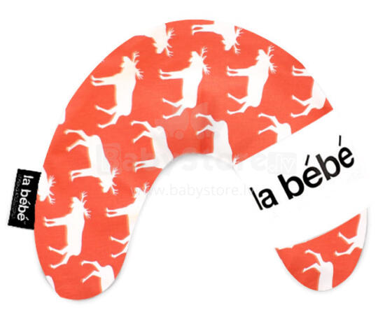 „La Bebe ™“ medvilnės pagalvė „Mimi“, 24000, briedžio oranžinė pasagos pagalvėlė 19x46 cm