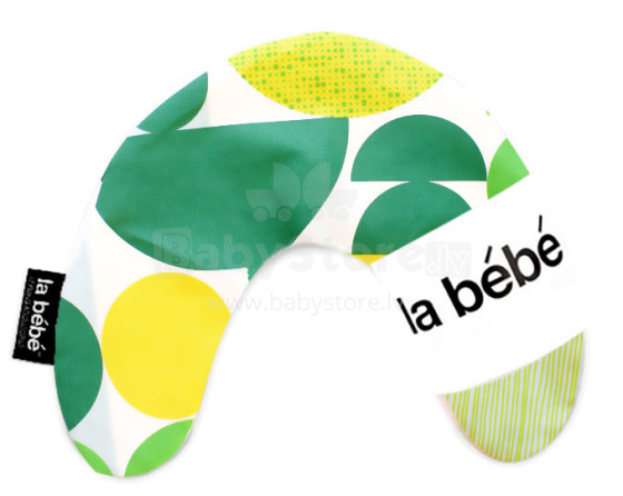 „La Bebe ™ Mimi“ slaugos medvilnės pagalvė, 3309 str., Geometrija Žalioji pasagos pagalvėlė, 19x46 cm