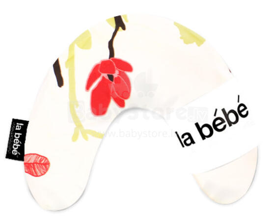 La Bebe ™ Mimi slaugos medvilnės pagalvė, art. 3232 Magnolia Flower pasagų pagalvėlė, 19x46 cm