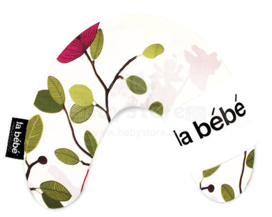 „La Bebe ™ Mimi“ slaugos medvilnės pagalvė, art. 3221 „Spring Bud“ pasagos pagalvėlė, 19x46 cm