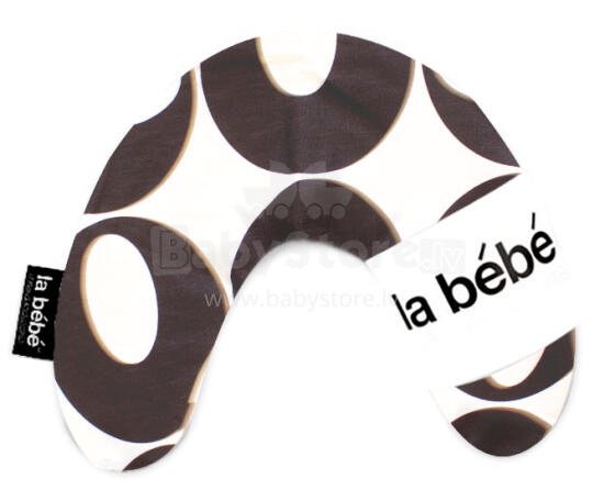 La Bebe™ Mimi Nursing Cotton Pillow Art.17002 Art Deco Black/Silver Travel pillow 19x46 cm