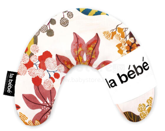 „La Bebe ™ Mimi“ slaugos medvilnės pagalvė, 244673 rudens meno raudona atrama pasagos pagalvėlei 19x46cm