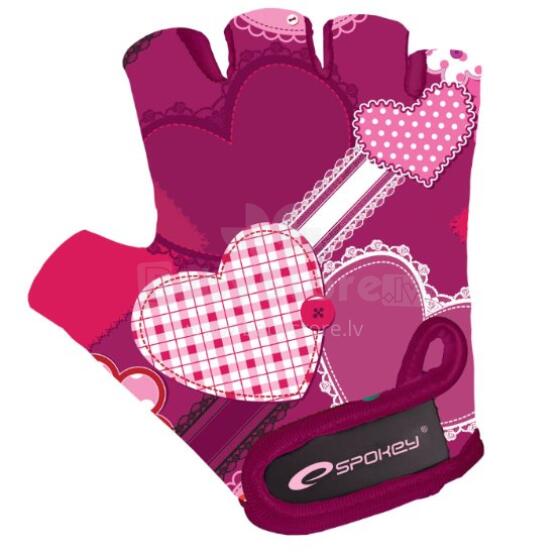 Spokey 836946/836947 Hearts dviratininkų pirštinės (S-XS)