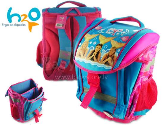 H2O Ergo School Backpack  Bērnu ergonomiskā mugursoma [skolnieku ortopēdiskā mugursoma portfelis]  HO-42 H2O LAGOON Art.86094
