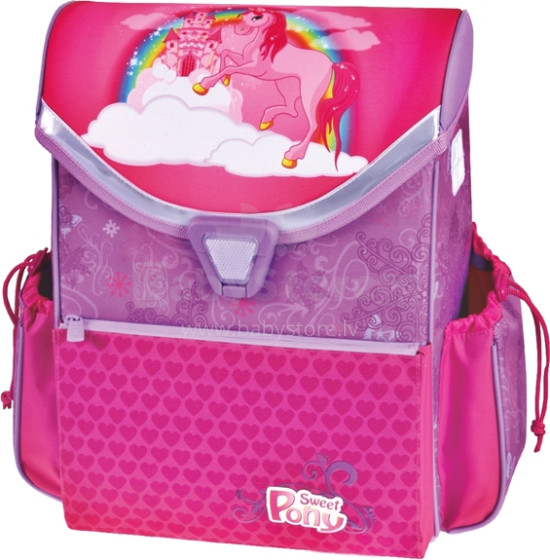Patio Ergo School Backpack Art.86148 Школьный эргономичный рюкзак с ортопедической воздухопроницаемой спинкой [портфель, ранец]  PONY 33176