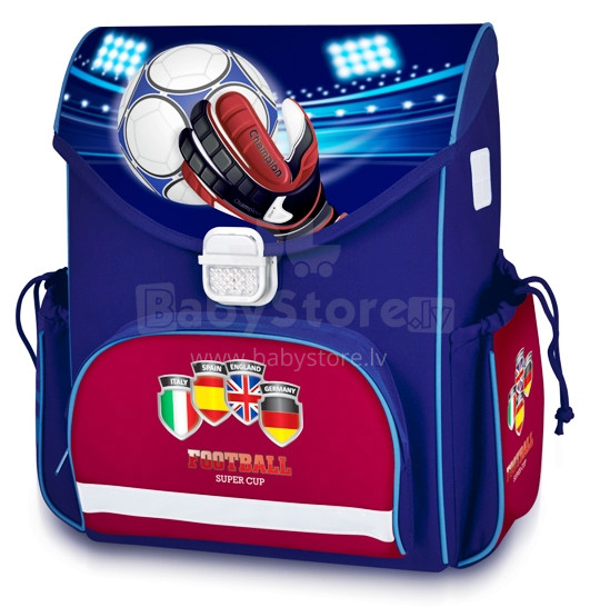 Patio Ergo School Backpack Art.86151 Bērnu ergonomiskā mugursoma [skolnieku ortopēdiskā mugursoma portfelis] Football 40068
