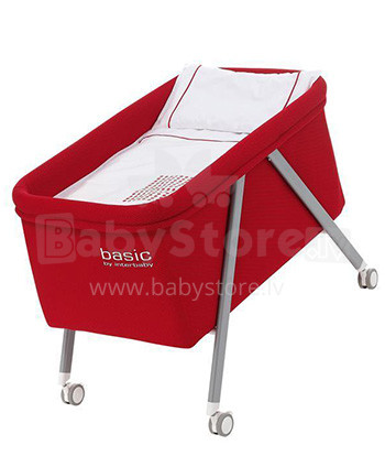 Interbaby Basic Crib Red Art. 51839 Šūpulītis gultiņa