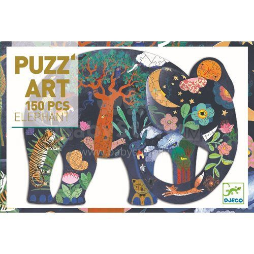 Djeco Art Puzzle Elephant  Art.DJ07652 Puzle Zilonis (150 gab.)