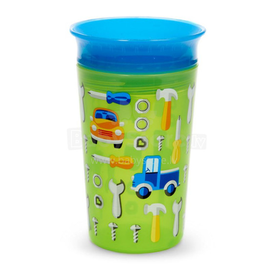 Munchkin Miracle Deco Cup 360° Green Car Art.012295  бутылочка непроливайка,266мл