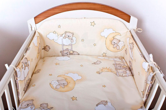 Puchatek Bērnu gultiņas aizsargapmale 360 cm 