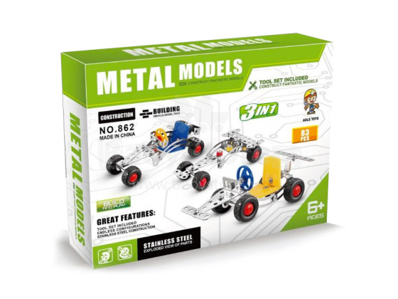 „Metal Brics“ modeliai, 862 metalo konstruktorius 3 viename