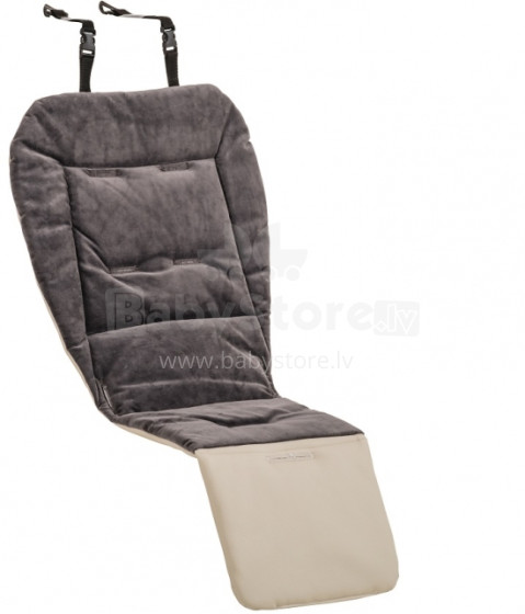 „Emmaljunga“ minkštas sėdynių kilimėlis Art. 62716 „Vanilla Leatherette“ minkštas įdėklas vežimėliui