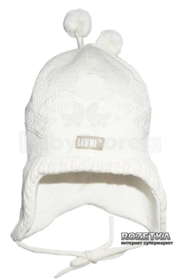 Lenne'17 Berry 16370/100 Knitted hat Вязанная полушерстяная шапка для младенцев на завязочках