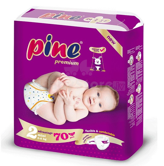 Pine Mini Jumbo Art.87659 autiņbiksītes jaundzimušajiem 3-6kg,96gb