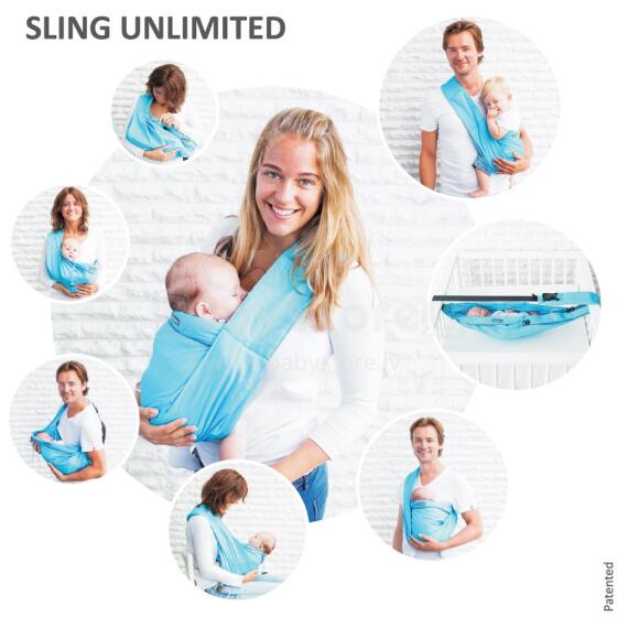 „MiniMonkey Baby Sling Unlimited Turquoise“ daugiafunkcinis kūdikio diržas