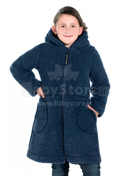 Eco Wool Mimi  Art.1710 Детское пальто из мерино шерсти на молнии с капюшоном (104-152)