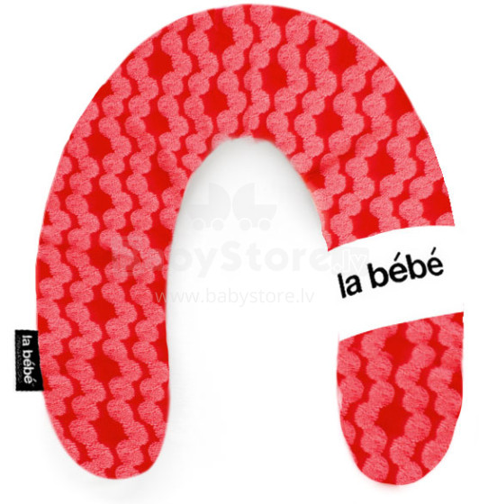 „La Bebe ™“ RICH medvilnės slaugos motinystės pagalvė, 244427 baltos ir raudonos spalvos ornamentu.