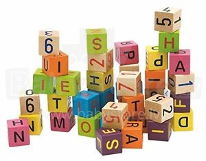 Woodyland Art.90644 Развивающие кубики с алфавитом и цифрами