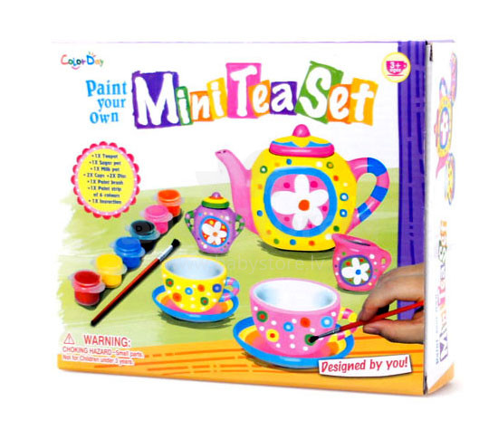 Mini Tea Set Art.011287 Bērnu rotaļu keramiskais trauku komplekts Tējas servīze