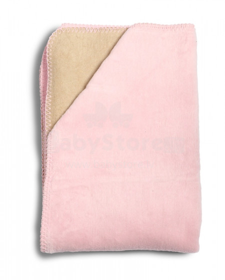 YappyKids Sense Pink Art.88326 minkšta medvilninė antklodė (languota) 75x100cm