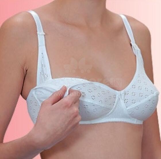La bebe ™ Basic White Art. 3434 motinystės / slaugos liemenėlė su nusegamu diržu