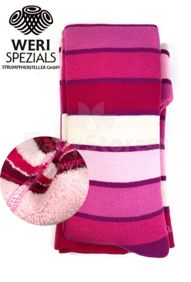 Weri Spezials Pink Stripe Art.89144 Bērnu zeķubikses frotē (Anti Allerģiskas) 56-160 izm.