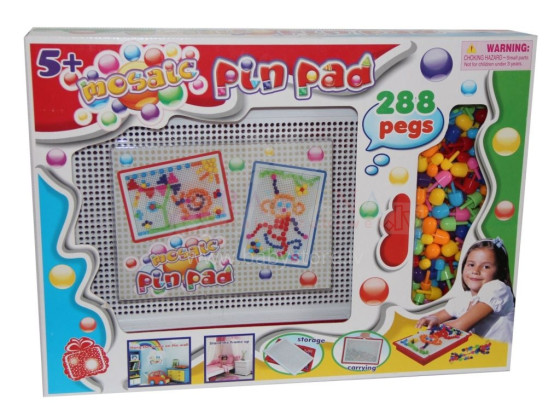 4kids Mosaic Pin Pad Art.294081  детская мозайка 288 штук