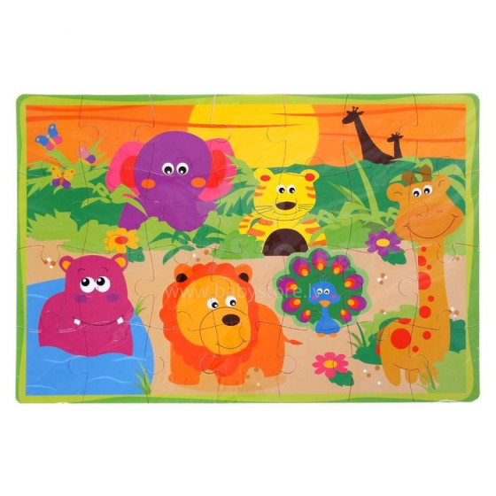 Умка Baby Puzzle Art.89320 Vaikų galvosūkių kilimėlis Zoologijos sodas