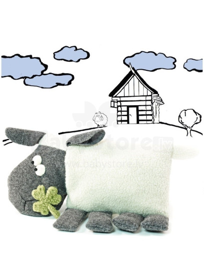 Eco Wool Art.1428-1 Clover Детская игрушка-подушка  из натуральной овчинки