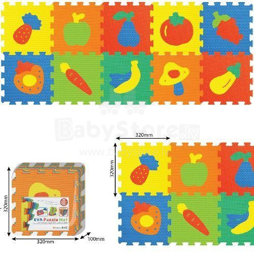 Smily Play Puzzle Art.1016B3 Bērnu daudzfunkcionālais grīdas paklājs puzle Augļi no 10 elementiem