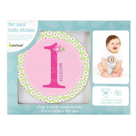 Pearhead Baby Milestone Stickers  Art.60031 Uzlīmes no 1 līdz 12 mēnešiem