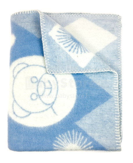 Детское шерстяное одеяло -  плед Art.0877 Merinos шерсть 90х130см