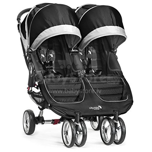 Baby Jogger'18 City Mini Double Black Grey Art.BJ12410 Sportiniai vežimėliai dvynukams