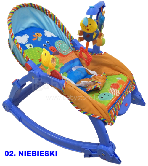 BABY MIX 16130824 mėlyna supamoji kėdė