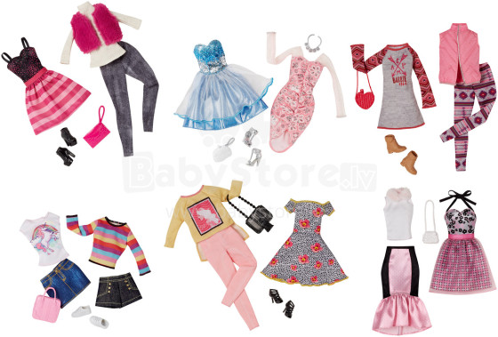 Mattel Barbie Fashion 2-Pack Asst (4) Art.CFY06 Набор одежды