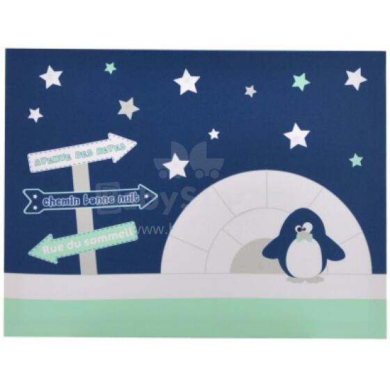 Doux Nid Toile Lumineuse Pingou Art.1100467 Vaikų LED naktinė lemputė 30x40cm