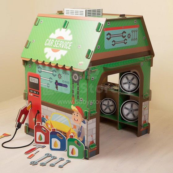 „PlayToyz XL House“ automobilių aptarnavimo žaidimų namelis vaikams