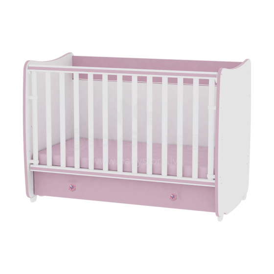 „Lorelli & Bertoni Dream“ baltas / rožinis gaminys. 10015044 Vaikų lovos transformatorius 140x70cm