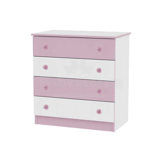 Lorelli&Bertoni Dresser  White/Pink Art.1017007  Детский комод