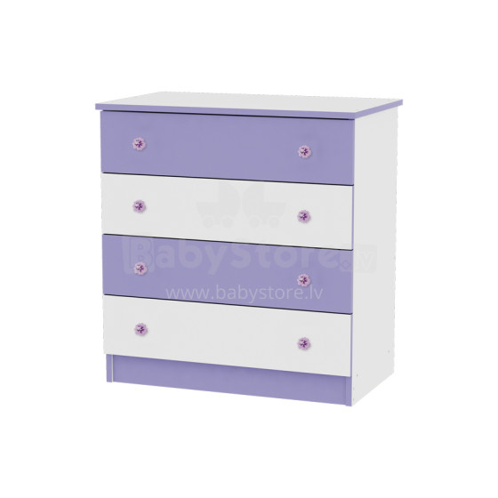 Lorelli&Bertoni Dresser  White/Violet  Art.1017007  Детский комод