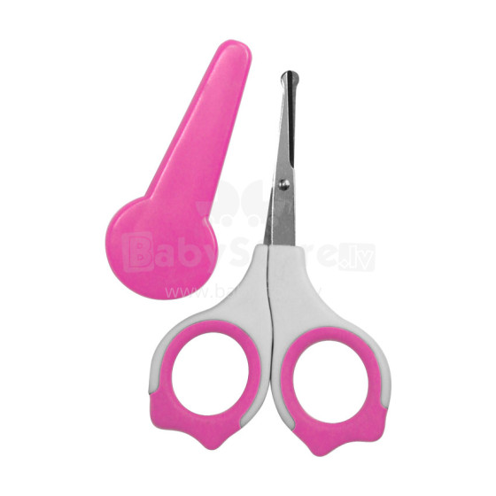 Lorelli&Bertoni Pink  Art.1024021 Ножнички для ногтей с закруглёнными кончиками и колпачком