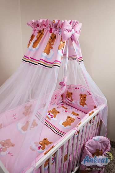 Ankras Baby Pink  K5 Art.90953  Kokvilnas gultas veļas komplekts no 5 daļam