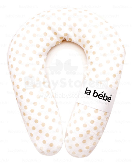 La Bebe™ Snug Cotton Nursing Maternity Pillow Eco Dots Art.90957 Подковка для сна/кормления малыша Mit.20x70см