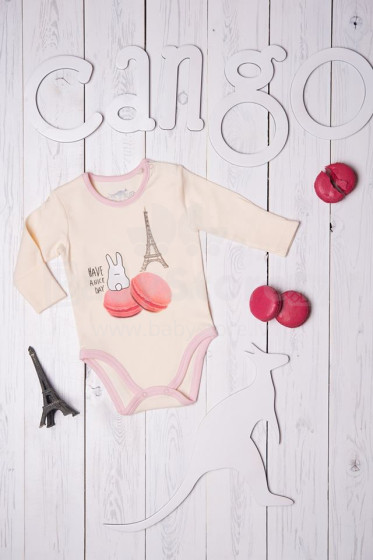 „Cango Art“. KGAW-027 „Macaroons“ kūdikių bodžiai ilgomis rankovėmis (56–74 dydžiai)