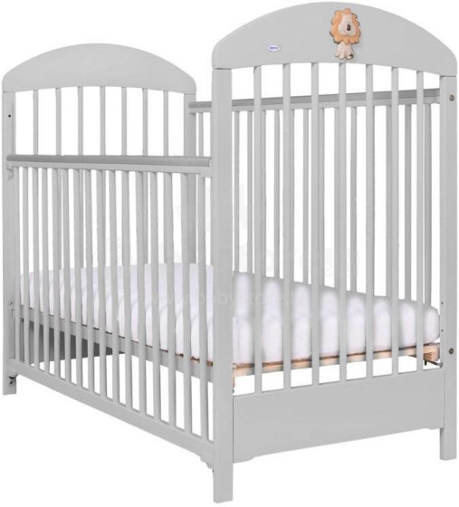 Drewex Lion Grey Art.91736  детская кроватка с опускающейся стенкой