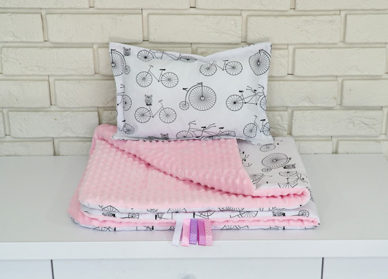 Baby Love Retro Art.91834 Minky Set Комплект белья  - мягкое двухсторонее одеяло-пледик из микрофибры + подушка