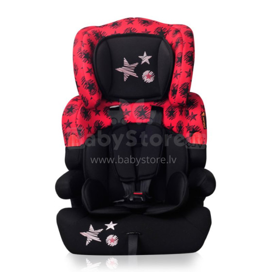 Lorelli Kiddy Black&Red Stars Art.91927 autokrēsls (9-36 kg)