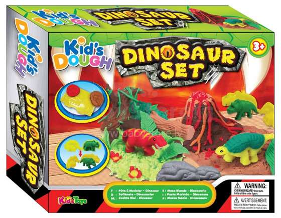 Kid's Dough Dinosaur Set Art.11681 Пластилин с отпечатками и аксессуарами