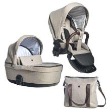 NordBaby Comfort Plus Art.101208 Brilliant Grey  vežimėlis 2 viename (skandinaviškas)